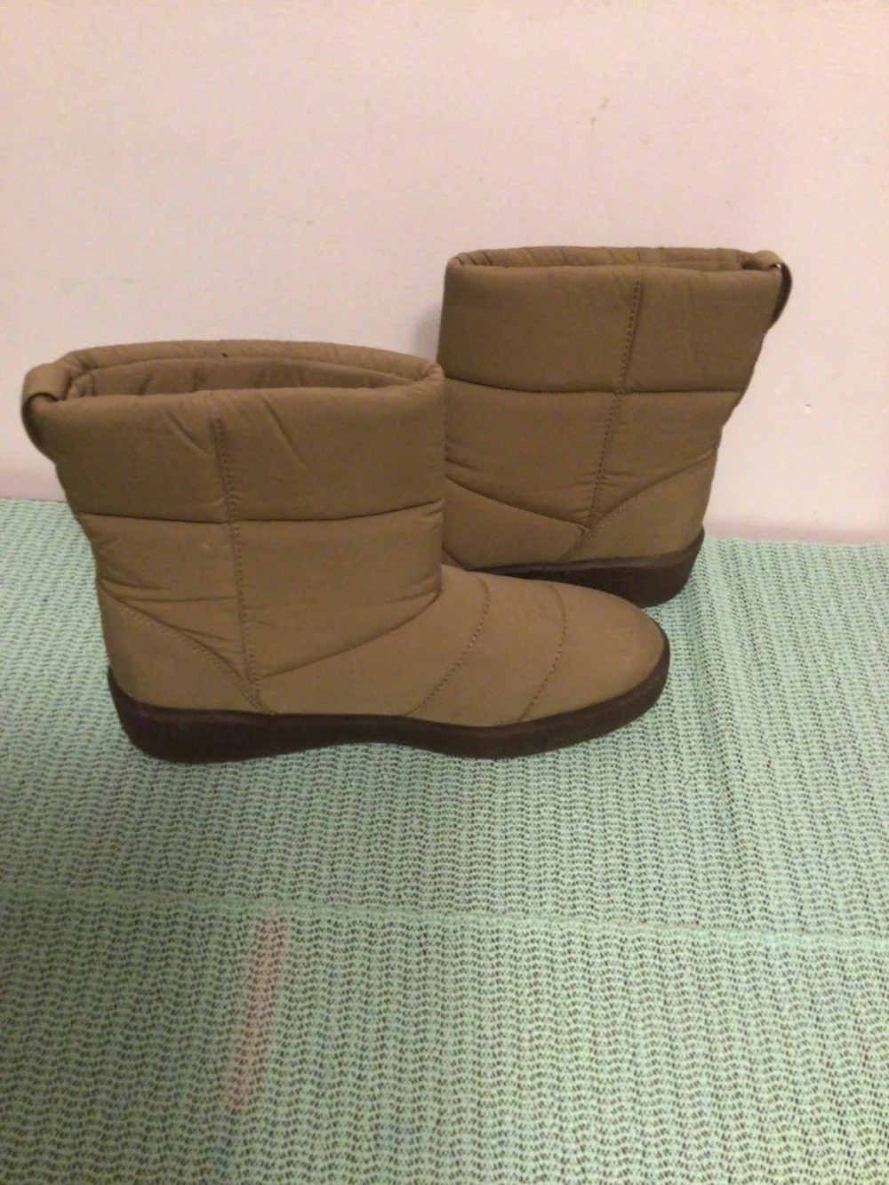 Madewell textile quilted slip on boots versatile cozy comfy warm boots SZ 12